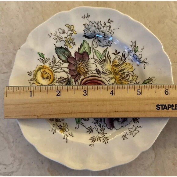 Johnson Brothers Sheraton 6-1/4" Floral Bread &Butter Plate Set Of (4) Vintage - Picture 3 of 4